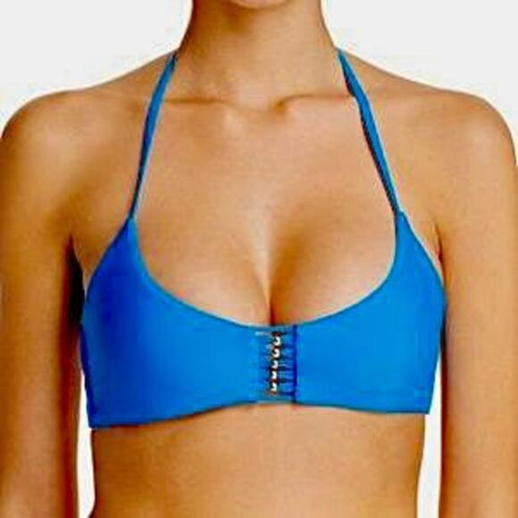 New. Pilyq bright blue braided bikini set. - Picture 3 of 12